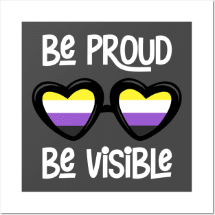 Be Proud. Be Visible. (Nonbinary) Posters and Art